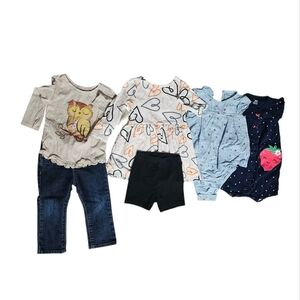 Mix And Match (4) 18-24m Girl Sets - Beige, Black, Blue